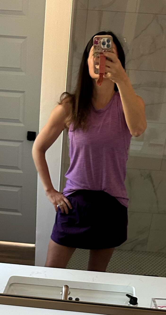 Lululemon Sz 8 On Track Tank Top with Built-In Bra in Purple